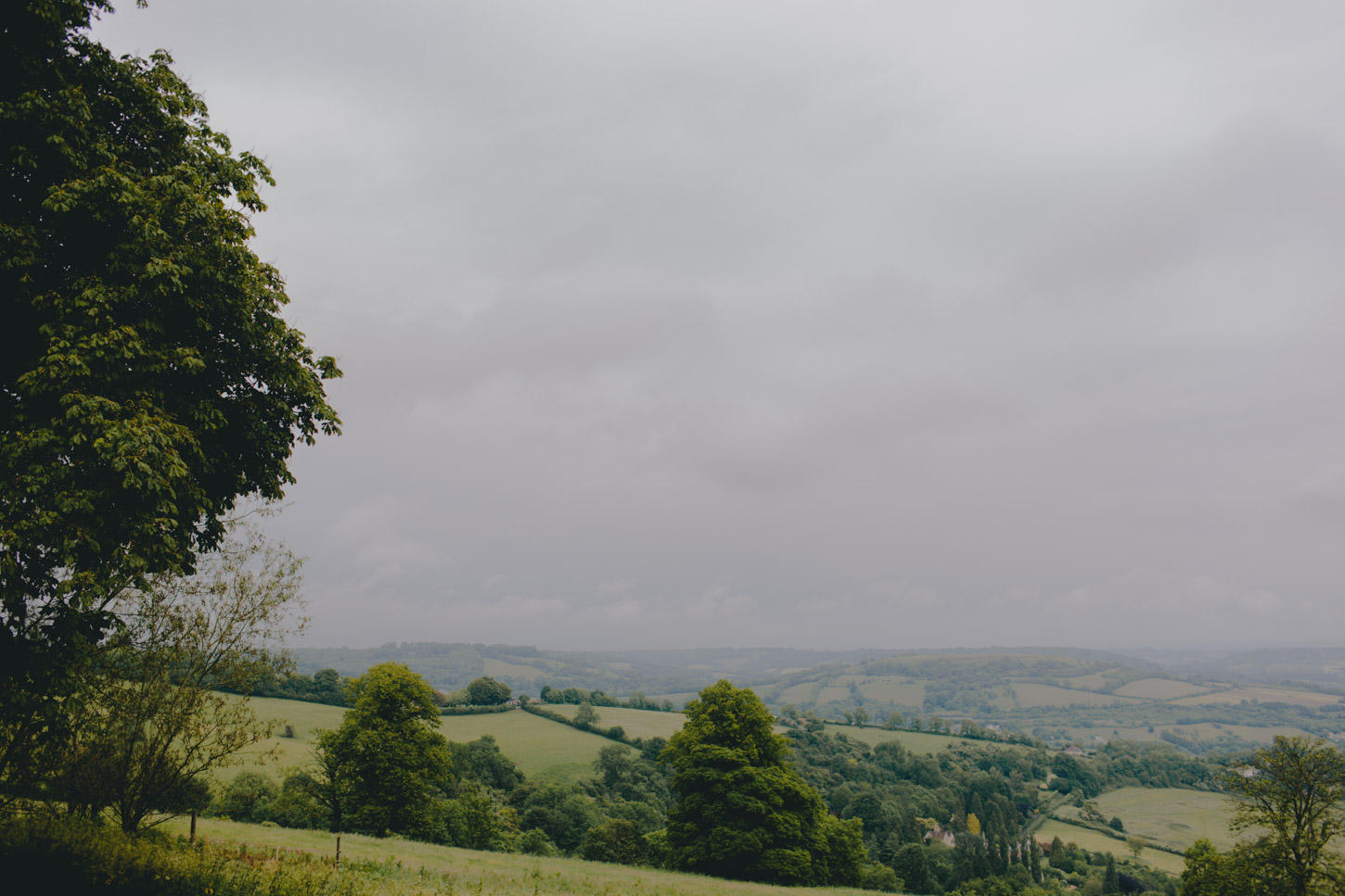 View of Bath hills from Hare and Hound pub in Bath