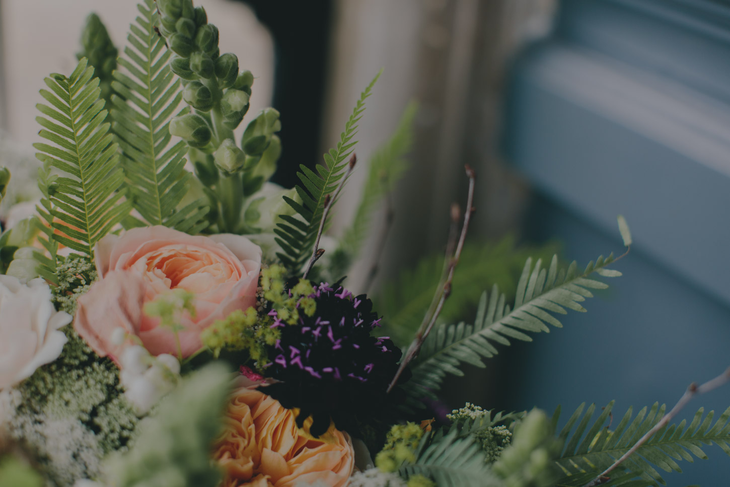 Beautiful english flowers at Bath Wedding