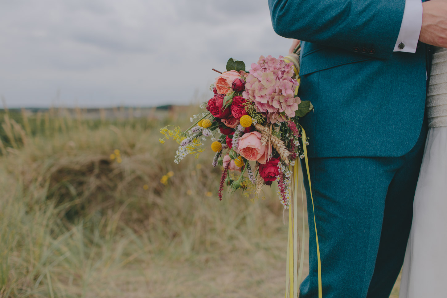rustic colourful bridal bouquet